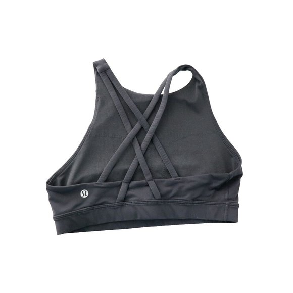 Lululemon Women's US6 Black High Neck Long Line Tough Energy Bra Nylon B-C Cup - Picture 4 of 7